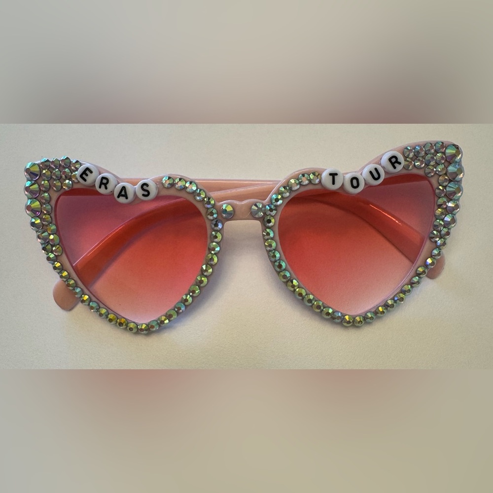 Taylor Swift Eras Tour Pink Heart Sunglasses